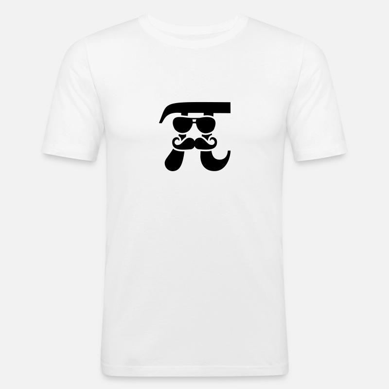 Pi - Männer Slim Fit T-Shirt - Weiß
