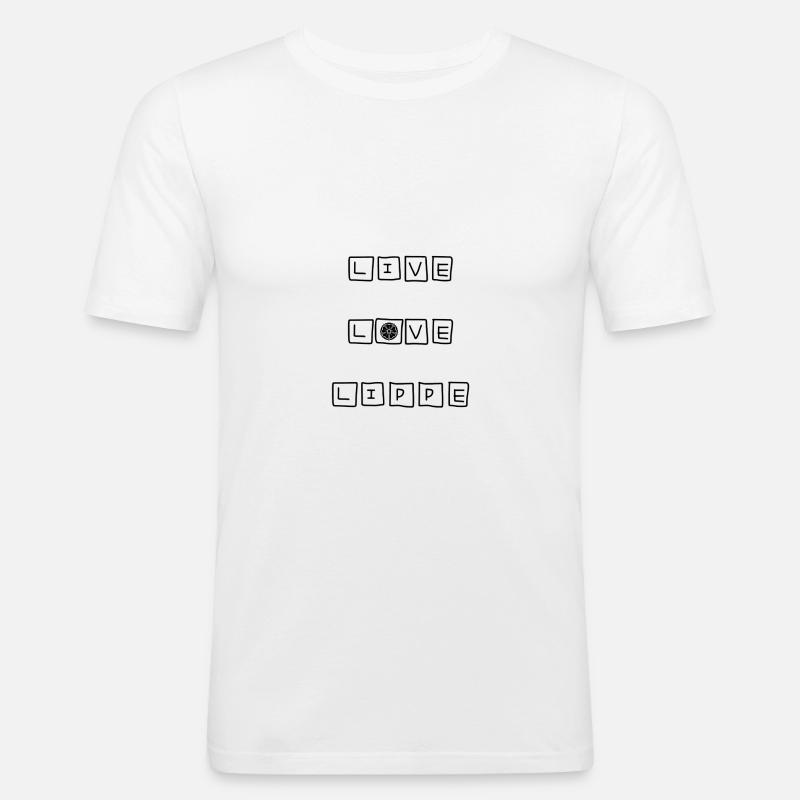 Live - Love - Lippe #2w - Männer Slim Fit T-Shirt - Weiß