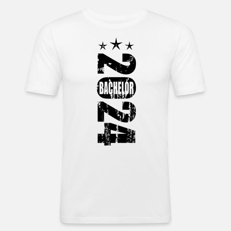 Bachelor 2024 - Männer Slim Fit T-Shirt - Weiß