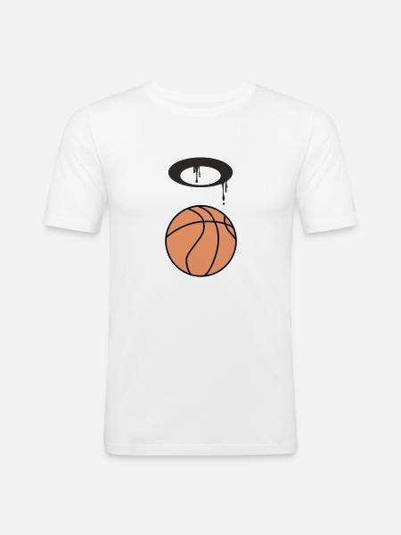 Basketball 5 0 Artboard 1 - Men's Slim Fit T-Shirt - white