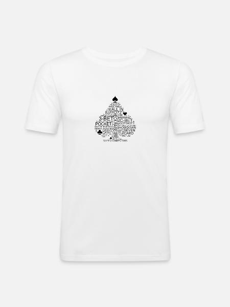 Spades Poker - Men's Slim Fit T-Shirt - white