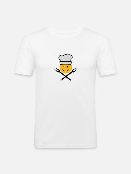 griller - T-shirt près du corps Homme - blanc