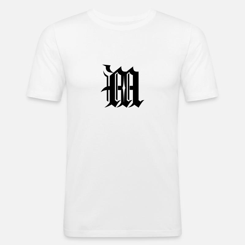 M - Männer Slim Fit T-Shirt - Weiß