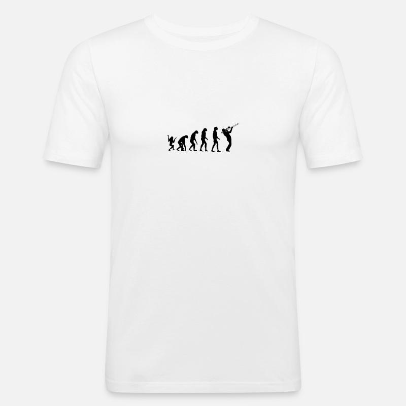 Evolution trombone - Men's Slim Fit T-Shirt - white