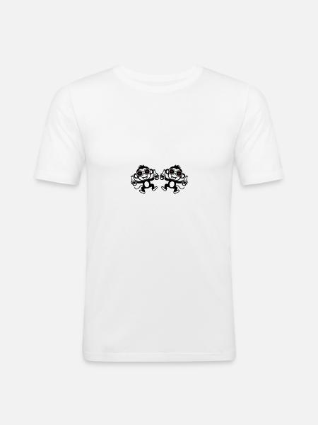 Monkey Beer Party Team - Men's Slim Fit T-Shirt - white