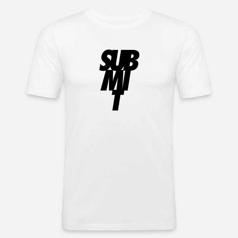 Submit - Männer Slim Fit T-Shirt - Weiß