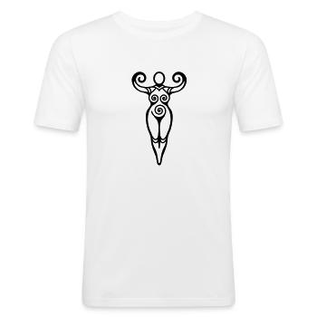 goddess - Men's Slim Fit T-Shirt - white - Front - Nik (191cm)