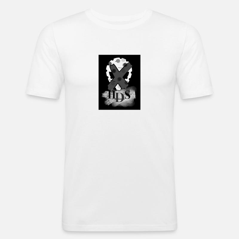 4B023BB7 8B3D 48FC B028 D5111C455E33 - Männer Slim Fit T-Shirt - Weiß