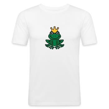 Frosch - Männer Slim Fit T-Shirt - Weiß - Vorne - Nik (191cm)