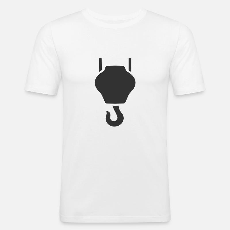 Industriekranhaken Hebehaken oder Hebehaken - Männer Slim Fit T-Shirt - Weiß