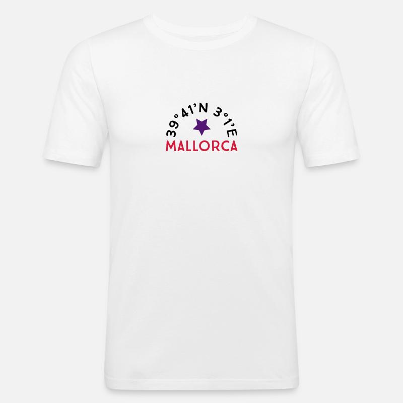 Mallorca - Herre Slim Fit T-Shirt - hvid