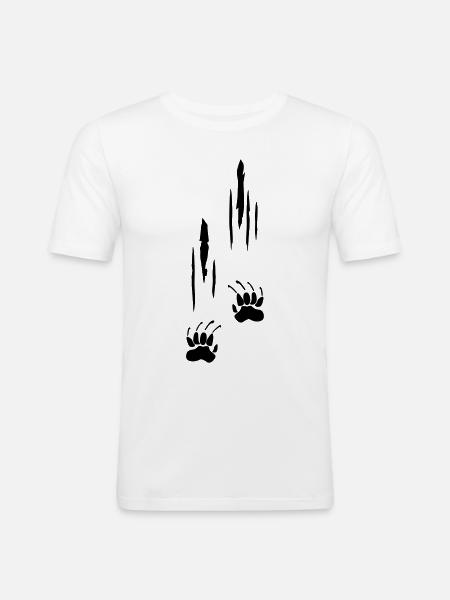 Scratches, Claws - Men's Slim Fit T-Shirt - white