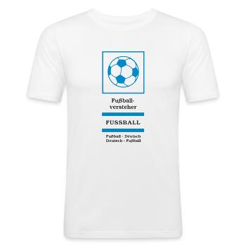 Football understanders - Men's Slim Fit T-Shirt - white - Front - Nik (191cm)