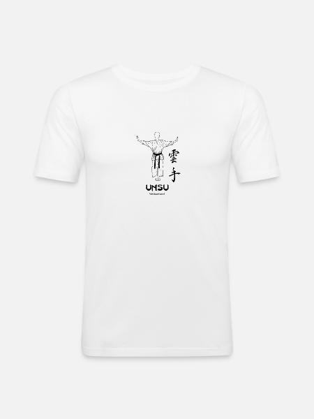 Kata Unsu - Männer Slim Fit T-Shirt - Weiß