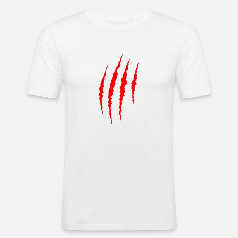 Scratch - Men's Slim Fit T-Shirt - white