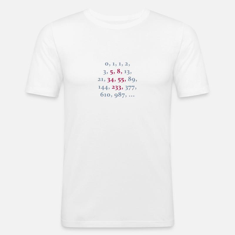 fibonacci sequence (2c) - Männer Slim Fit T-Shirt - undefined
