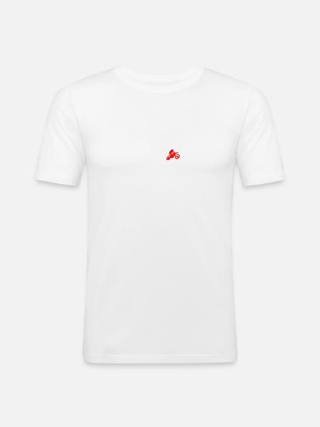 EVOLUTION moto motard moto-cross - T-shirt près du corps Homme - blanc