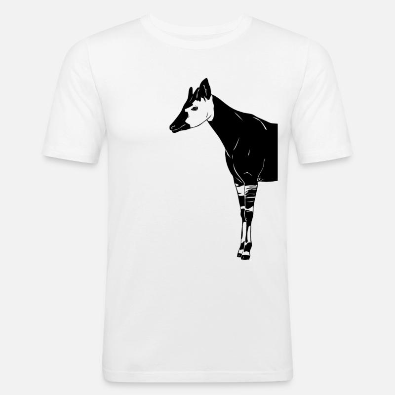 Okapi - Männer Slim Fit T-Shirt - Weiß