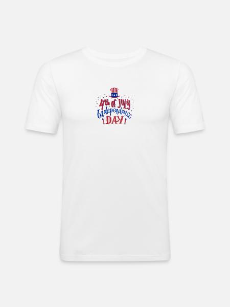 4th Of July - Men's Slim Fit T-Shirt - white