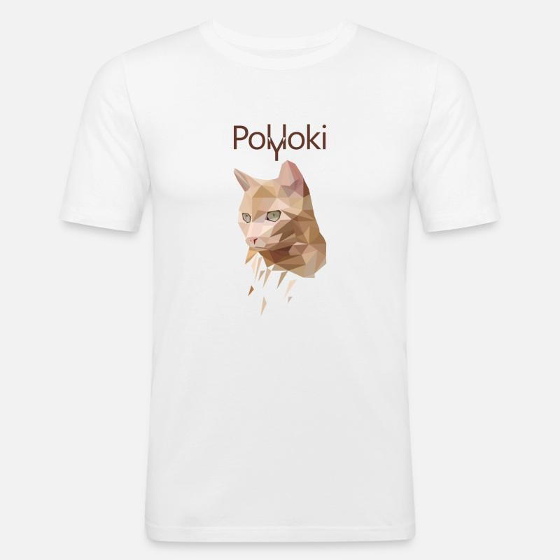 Polyloki - Männer Slim Fit T-Shirt - Weiß