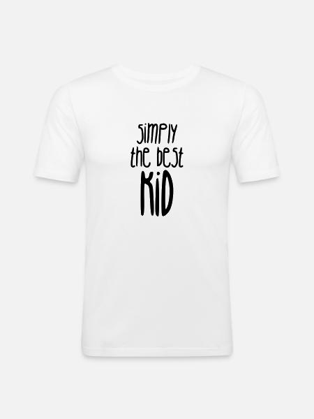 adolescent / enfant / ado / adolescente - T-shirt près du corps Homme - blanc