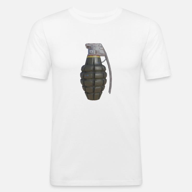 ich bin Granate - Männer Slim Fit T-Shirt - Weiß