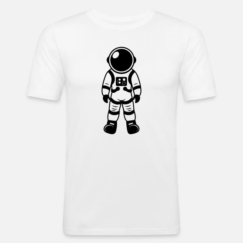Astronaut Icon - Männer Slim Fit T-Shirt - Weiß