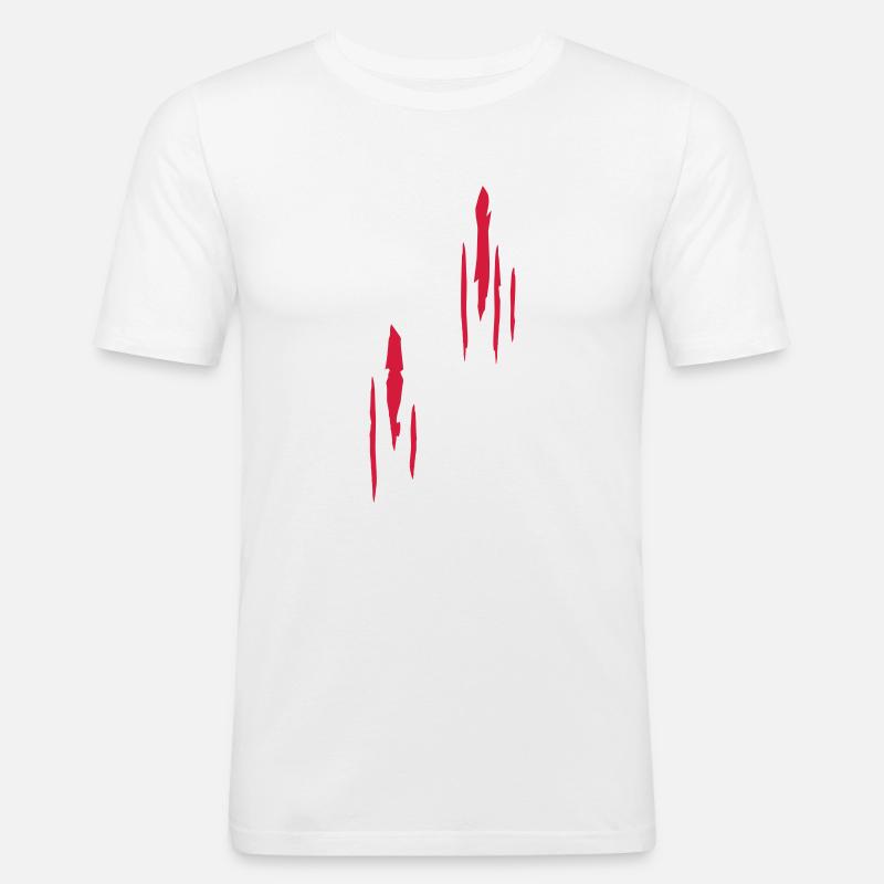 Scratches - Men's Slim Fit T-Shirt - white
