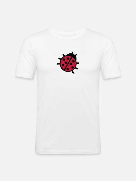 Ladybug - Men's Slim Fit T-Shirt - white