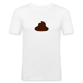 gâteaux crème au chocolat puent la merde merde tas - T-shirt près du corps Homme - blanc - Devant - Nik (191cm)