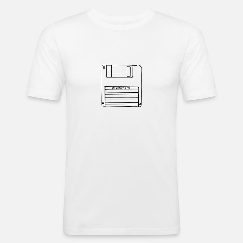 diskette - Men's Slim Fit T-Shirt - white