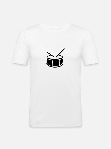 Drum - Men's Slim Fit T-Shirt - white