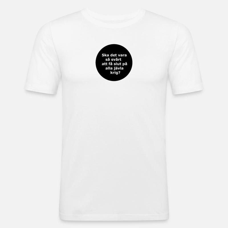 Sollte das so sein,,,(Schwarzer Kreis) - Männer Slim Fit T-Shirt - Weiß