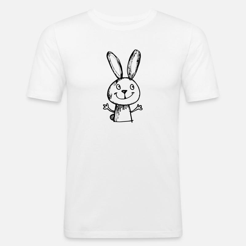 Rabbit Rabbit - Men's Slim Fit T-Shirt - white