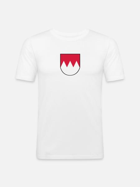 frankenwappen - Männer Slim Fit T-Shirt - Weiß
