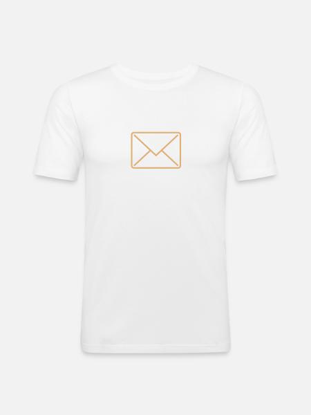 briefumschlag_icon1 - Men's Slim Fit T-Shirt - white