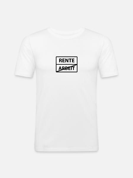 rente - Männer Slim Fit T-Shirt - Weiß