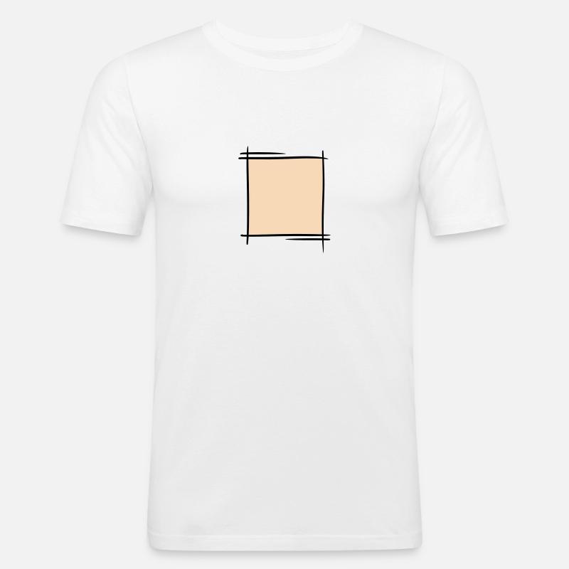 Dekorativer Rahmen. Banner / Bilderrahmen. - Männer Slim Fit T-Shirt - Weiß