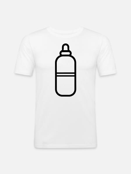 biberon - T-shirt près du corps Homme - blanc