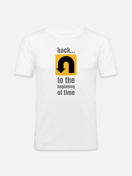 U-turn - Men's Slim Fit T-Shirt - white