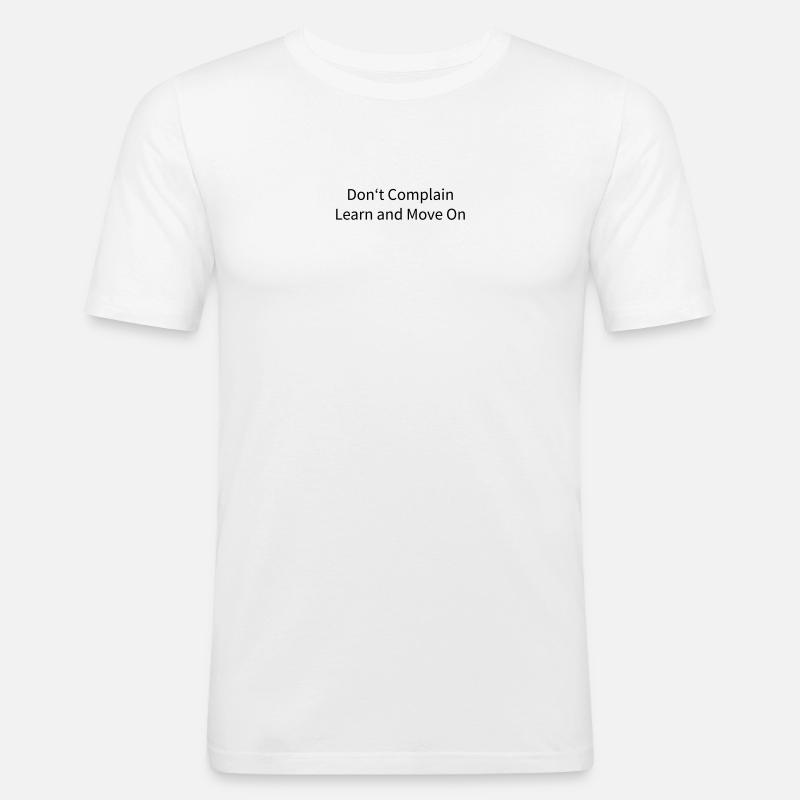 Learn And Move On - Männer Slim Fit T-Shirt - Weiß