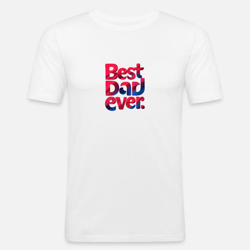 Bester Papa aller Zeiten - Männer Slim Fit T-Shirt - Weiß