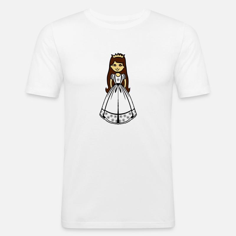 Prinzessin Mädchen Kind - Männer Slim Fit T-Shirt - Weiß