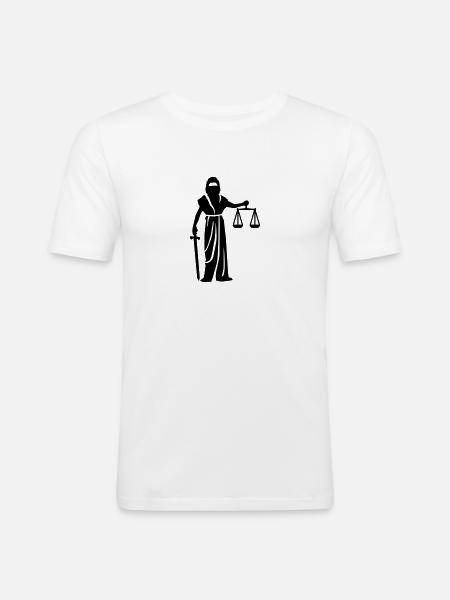 Gericht - Männer Slim Fit T-Shirt - Weiß
