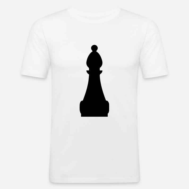 Symbole de pièce d’échecs - T-shirt près du corps Homme - blanc