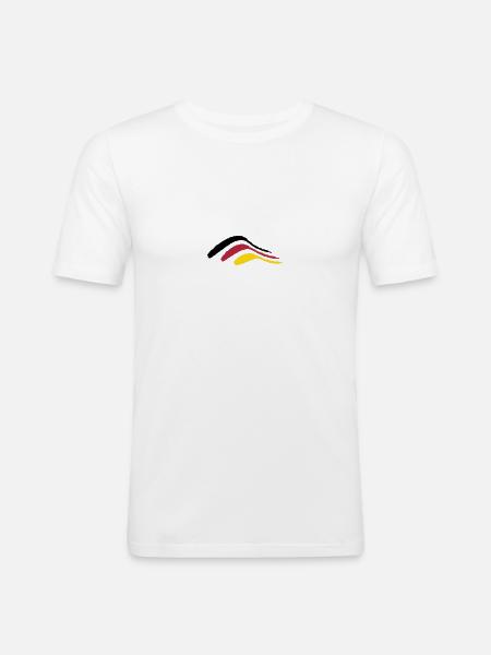 stripe bush_vec_3 - Men's Slim Fit T-Shirt - white