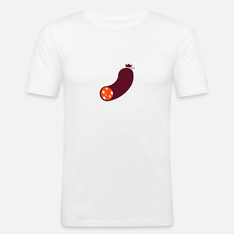wurst - Männer Slim Fit T-Shirt - Weiß