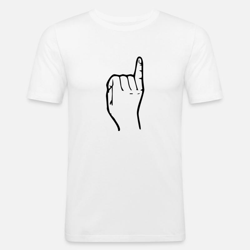 Please pin it. - Men's Slim Fit T-Shirt - white