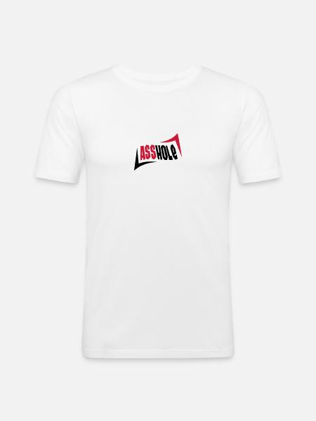 Asshole - Men's Slim Fit T-Shirt - white