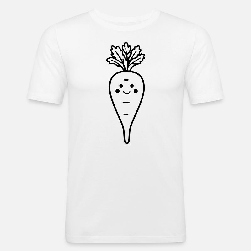 Karotte - Männer Slim Fit T-Shirt - Weiß